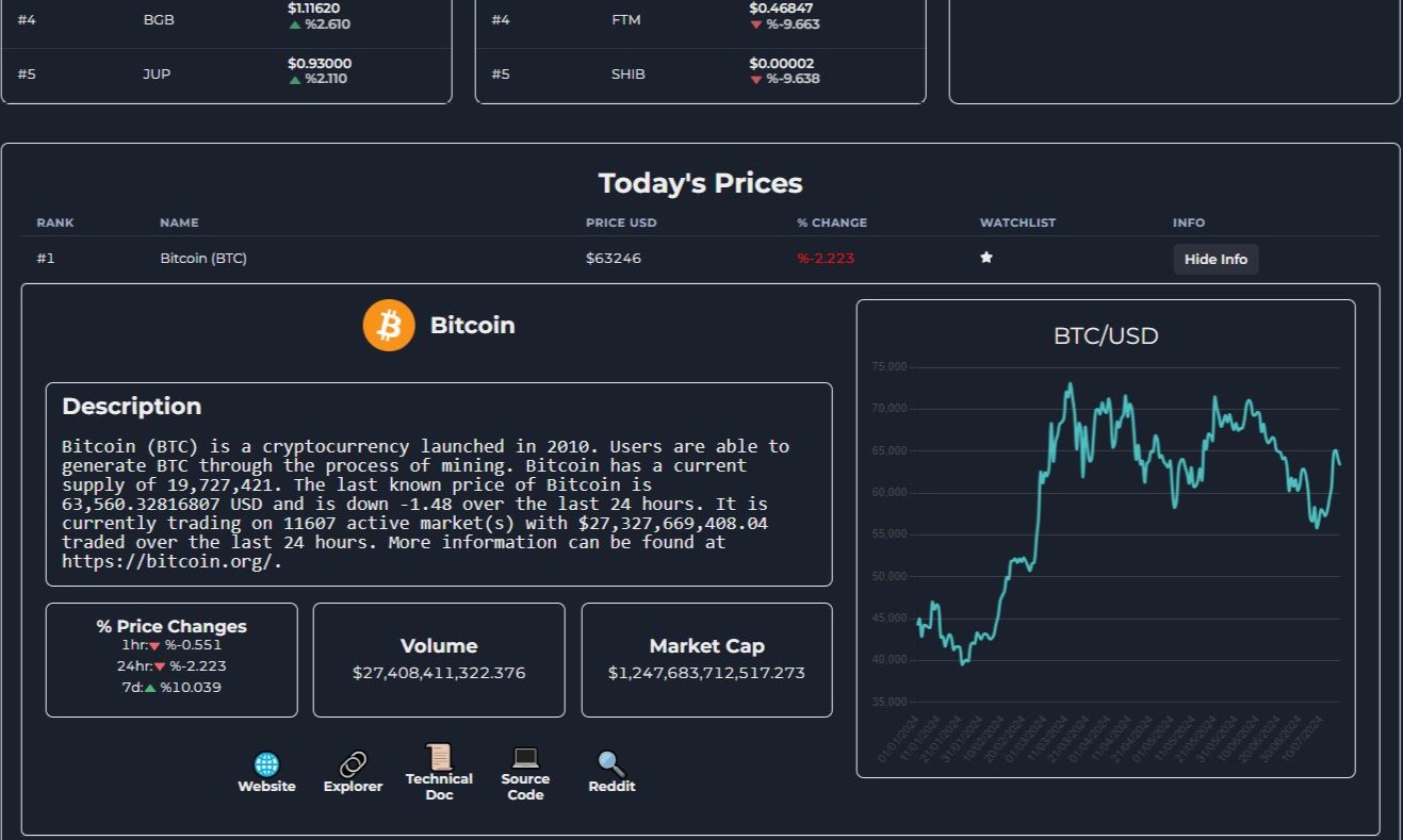 An image of the Crypto Voyage project.