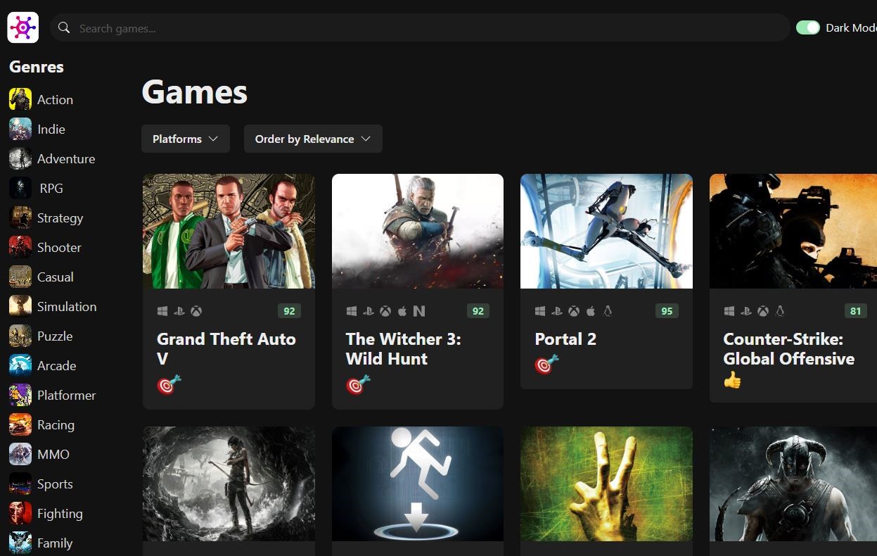 An image of the Gamehub project.